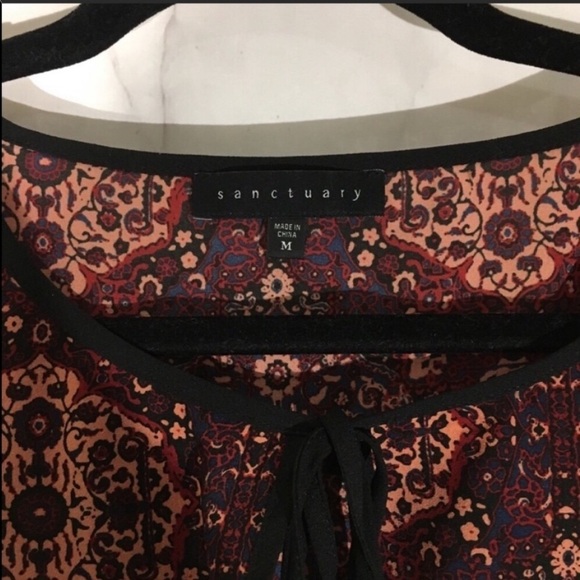 Sanctuary patchwork belle boho blouse sz.M - Picture 3 of 5